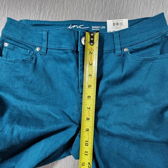 INC Jeans Womens Sz 6 Blue/Green Skinny Leg Regular Fit Mid Rise Stretch Denim - Picture 7 of 7